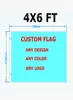 4x6 ft bandeira personalizada 100d Poliéster vendendo design barato de design externo de esportes de esportes esportivos esportivos ao ar livre Club6207701