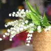 Flores decorativas 10pcs Artificial Flower Bellflower Lily Valley Fake Decoration Plant Wall Weld Wedding Ornament Gifts