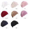 Berets Pretied Scarf For Women Cotton Hat Chemotherapy Head Headscarf Turban Sleep (Pink)