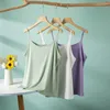 women Ice thread plain Camisoles comfort soft vest women's 2024 spring summer slim fit versatile sleeveless T-shirt v neck top thin casual blouse