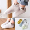 Kids Socks 5 Pairs/Lot Children Cotton Socks For Boys Girls Spring Summer Breathable Cute Cartoon Thin Mesh Short Sock For 1-12 Years Kids Y240504