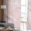 Vorhang abstrakte Streamline Marmormuster Tüll Vorhänge für Wohnzimmer Schlafzimmer Kinder Dekor schiere