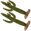 Fleurs décoratives 2 pcs faux plante cactus modèle figurines figurines Car Statue Decoration Ornement Office