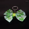 Keychains Saint-Patrick Accessory Accessory Keechain Imprimé Bow Hand Centred Floral Pet Pendeur
