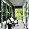 Dekorative Blumen 1PC Simulation Eukalyptus Salix Blatt Rattan Business Office Wohnzimmer Veranda Fenster Seite Garten Home Dekoration