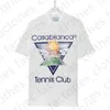 남성 티셔츠 2024 CASABLACAS T 셔츠 고급 티 착용 여름 라운드 넥 스웨트 흡수 짧은 슬리브 야외 통기성면 Desi OT8JX