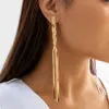 Oorbellen gouden kleur lange slangenketen drop oorbel voor vrouwen bruiloft vintage bengle earring trendy accessoires feest sieraden 230831