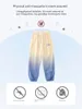 Dziewczęta Trend Summer Sports 2PCS Ice Silk Tshirtsninth Anti Mosquito Spodnie Suits 513 lata Ouliwear Oulity Ubrania dla dzieci 240428