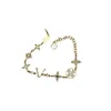 Flower Crystal Bracelets Plated 18K Gold Plated Flower Simple Personality Classic Bracelet for Women