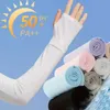 Ärm ärmmar Summer Ice Sleep Sun Protection Driving handskar Långt finger Kall varm Solid Outdoor Beach Q240430