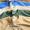 100 T-shirt de coton de poids lourd pour hommes manches féminines à manches plaines Topssolid Tee-Shirtsquality Clothing 8.8oz 250gsm 240504
