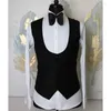 Costumes masculins Tuxedo de marié de mariage floral pour hommes Slim Fit 3 pièces Costume de mode masculine personnalisée avec gilet noir dernier 2024