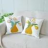 Pillow Sleek Embroidered Pillowcase Bouquet Living Room Sofa Cover Pillowcover