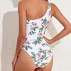 Swimwear Women 2024 Bikini à manches longues imprimées à manches longues à deux pièces Cuivre en un seul morceau de bain de bain sol