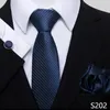 Papillaggio ties classico cravatta maschile alla moda blu a strisce reticolo crackinkinks asciugamani quadra
