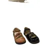 Flat Shoes Kids Shoes British Style Pu Poctent Leather Girls Leer nieuwe zoete prinsesjurk Flats Belt Beltkle Soft Sole Sandals H240504