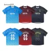 T-shirt maschile Trapstar Mesh Football Jersey Blue Black Men Maglietta Sports Awear Designer Abbigliamento 45555 45555