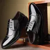 Lace Up Men skóra Formal Business Oxford Male Office Suknia ślubna Buty Footwear Mocassin Homme 240428 5906