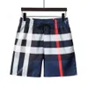 British Designer Shorts Heer en dames designer shorts Casual Plaid Shorts Summer Beach broek losse zwembroek Trek touw elastisch ademend snel droog