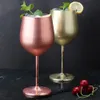 Large Capacity Drinking Cup 500ml Kitchen Easy Clean Party Single Layer Home Bar Champagne Cocktail Wine Glasses Stainless Steel 240430