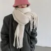 Шарфы Леди Шарф Термический плюшевый зимний платок сгущенной вязаный сплошной цвет анти-шип