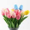 Fleurs décoratives 5pcs Artificiel Tulip Simulation bouquet Real Touch Pu Foam Fake Wedding Decoration Home