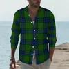 Chemises décontractées pour hommes Green Red Plaid Man Chemitboard Shirt Long Sleeve Vintage Funny Blouses Automn Design Tops Big Size 3xl 4xl