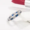 Anillos de clúster Fuihetys Accesorios de anillo de mujeres 925 Joyas de plata con zafiro de circón Gemstone Finger para la promesa de fiesta de bodas