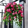 Fleurs décoratives artificielles pétunia fleur patio jardin élégant de la gloire du matin pour le bureau à domicile