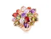 Engagement Cubic Zirconia 18K Rose Gol Crystal Ring Set Set pour femmes Anneaux de diamant Jewellery1853998