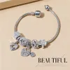 Pop Fashion Pan Famiglia Pan Personalizzata Bracciale Cuore Bracciale Cavo Versatile Bracciale semplice AB232