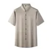 Men's Casual Shirts Arrival Fahsion Suepr Large Summer Plaid Ice Silk Cool Short Sleeved Shirt Plus Size XL 2XL 3XL 4XL 5XL 6XL 7XL
