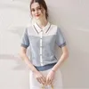 Dames polos polo shirts schattige gebreide vrouwelijke tee knop kawaii kleding trend 2024 Koreaanse t-shirts basisstijl hoogwaardige jeugd