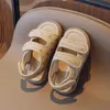Sandalen kinderschoenen jongens mode ademende baby zomer 2024 nieuwe witte koele slippers 22-31 H240504