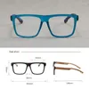 Lunettes de soleil Frames Bamboo Wood Lunes de jambe Men Myopie Optical Retro Wood Large Cadre Eyeglass Vintage Square Anti Blue Light Weets for