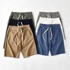 Lente en zomer vaste kleur werkkleding shorts heren trendy Instagram los rechte been broek casual veelzijdige Capris Beach