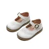 Płaskie buty nowe grils skórzane buty swobodne dziewczyny jesienne zimowe dzieci pokazy białe dziecko czarne różowe rozmiar 21-30 mieszkań H240504