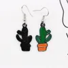 Orecchini per borchie Fashion singoli cactus design in metallo femmina pianta femmina strumenti geometrici grandi