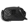 Moda Mamon Designer ombro Senhoras Love V Wave Pattern Chain Bolsa de couro Crossbody Purse Classic Black 3 Tamanho Messenger Bag