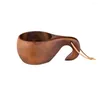 Tassen handgefertigtes Holzmilch Tasse Acacia Holz Kaffee Tasse mit Trageteilhandlung Camping -Getränke Tassen Küchenwerkzeuge