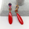 Dangle Earrings YYGEM Multi Color Crystal Teardrop Red Turquoise Stud Vintage Style For Women