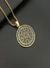 Hanger kettingen bovennatuurlijke ster van David Zodiac Sign Constellation ketting Goud kleur Roestvrij staal ronde sieraden verjaardag 1375283