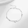 Braccialetti fascino braccialetto da donna in platino a cristallo zircone
