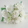 Decorative Flowers Wedding Fake Blooms Artificial Rose Elegant Flower Bouquet For Home Office Table Centerpiece
