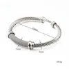 2024 Bracelet de mode réglable en acier inoxydable torsadé pour femmes Boule de mariage Luxury Accessoires Accessoires Cadeaux Friend 240418