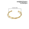 Bangle Punk Gold Color Bamboo Soint Open Cuff Bangles 2024 Bracelet Trend For Women Men Classic Carm