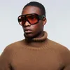 Lunettes de soleil Street Fashion Black Pilot pour mâle TF1093 Hip Hop Sunnies 2024 Arrivez des lunettes solaires d'acétate épaisses hommes