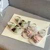 Sandals Children for Girls Summer New Simple Cute Bow Baby Princess Open-Toe Beach Shoes Kids Come confortevole Sole morbida H240504