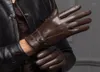 Fingerless Handskar Male Springwinter Real Leather Short Thick Blackbrown Touched Screen Glove Man Gym Luvas Car Driving Mittens 19527607