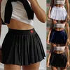 Röcke 2024 Frauen pleite Sommer hohe Taille Reißverschluss Mädchen Tanzbriefe Mini Schwarze Modestudent eine Linie Faldas